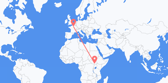 Vuelos de Sudán del Sur a Francia