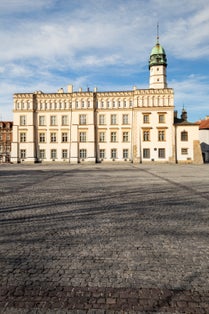 Krakow, the Jewish quarter, the historic Wolnica square with the town hall