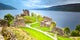 Urquhart Castle with Dark Cloud Sky