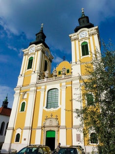 photo of view of Székesfehérvár Basilica, Székesfehérvár, Hungary.