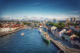 Vagen old town aerial panoramic view in Stavanger, Norway. Stavanger is a city and municipality in Norway.