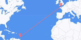 Flyg från St. Vincent & Grenadinerna till Guernsey