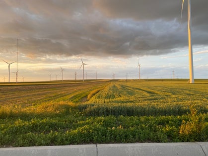 Photo of wind farm in Tulcea ,Romania.