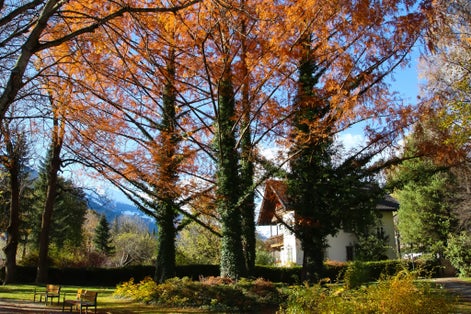PHOTO OF VIEW OF Lienz Iselkai, Lienzer Dolomites, beautiful autumn, November.