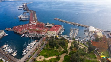 Photo of aerial view of San Vincenzo, Italy.