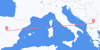 Flüge von Spanien nach Nordmazedonien