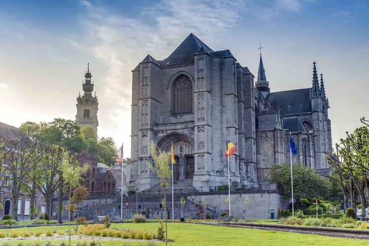 Saint Waltrude (Sainte Waudru) collegiate church in Mons, capital of the Wallonian province of Hainaut in Belgium.