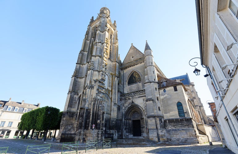 Photo of Saint Jacques church in Compiegne, Oise department of Picardy, northern France.