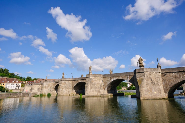 Photo of The Old Main Bridge in Wurzburg, Germany.