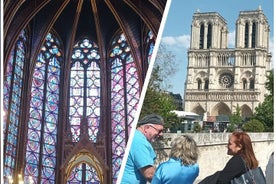 Notre Dame Exteriör Ile de la Cité Tour och Sainte Chapelle