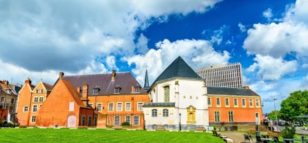 Photo of Lille, the Porte de Paris, view from the belfry of the city hall.