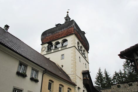 photo of view of Bregenz, AUSTRIA, 15 MAY 2022. St. Martin’s Tower in Bregenz, Austria.