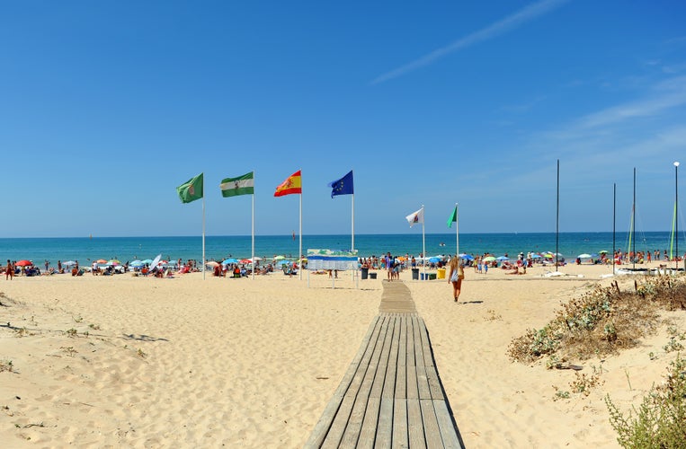 Costa Ballena Beach, one of the best beaches in the province of Cadiz bathed by the Atlantic Ocean (Costa de la Luz), Andalusia, Spain, southern Europe.