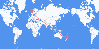 New Zealand to Norway