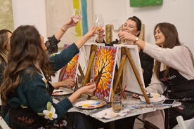 Festa de pintura no Art Bottega - Paint & Wine Studio em Zadar