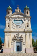 Photo of a coastal city of Imperia, Italian Rivera in the region of Liguria, Italy.