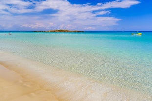 Photo of aerial view of Ayia Napa cityscape, Cyprus.