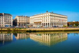 Photo of Toulouse and Garonne river aerial panoramic view, France.