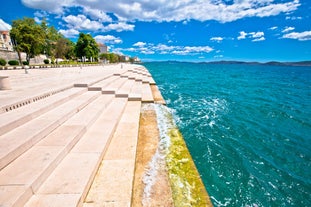 City of Zadar aerial panoramic view.