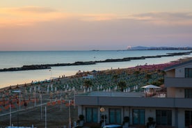 Photo of aerial view of Rimini city, Italy.