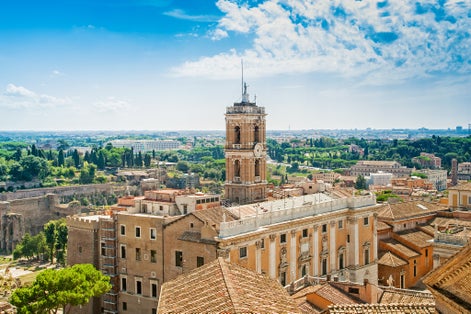photo of Aerial cityscape of Rome with Capitoline Museums, Rome, Italy.