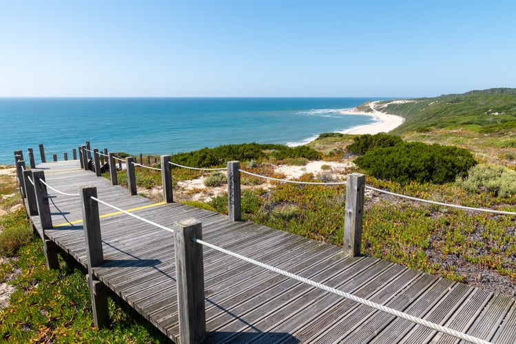 Photo of Landscape over Polvoeira beach in the municipality of Alcobaça, Portugal.