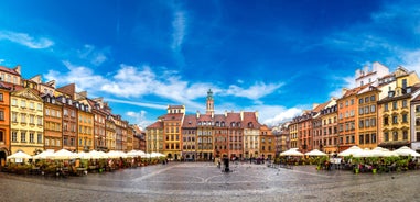 Photo of Town hall and Magistrat Square of Walbrzych, Poland.