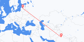 Flights from India to Latvia