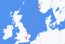 Flyreiser fra London, til Haugesund