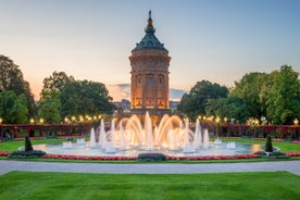 Photo of Autumn aerial cityscape of Mannheim city, Baden-Württemberg, Germany.