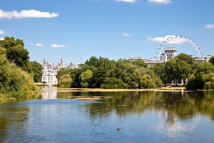 photo of St James park is the oldest Royal park in Westminster, central London in England.