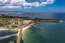 Photo of aerial view of the small Black sea town of Chernomorets ,Bulgaria.