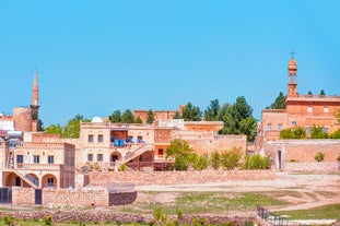 Photo of the skyline of Sanliurfa as viewed from the castle, Turkey.