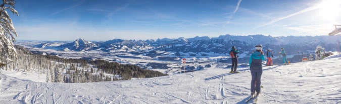 photo of village Ofterschwang in the Bavarian alps Germany.