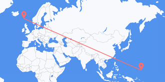 Vluchten van Micronesia naar Faeröer