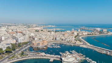 Aerial panoramic cityscape of Rome, Italy, Europe. Roma is the capital of Italy. Cityscape of Rome in summer. Rome roofs view with ancient architecture in Italy. 