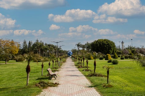 Photo of green landscaped park, Adana central park, Adana ,Turkey.