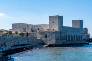 Photo of aerial view of of the city of Trani, Puglia, Italy.