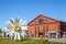 The Forum Marinum Museum and giant Daisy in Turku