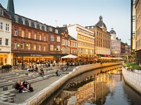 Cityscape of Aarhus in Denmark.