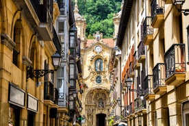 Photo of panoramic aerial view of San Sebastian (Donostia) on a beautiful summer day, Spain.