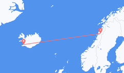 Flights from Reykjavík to Mo i Rana