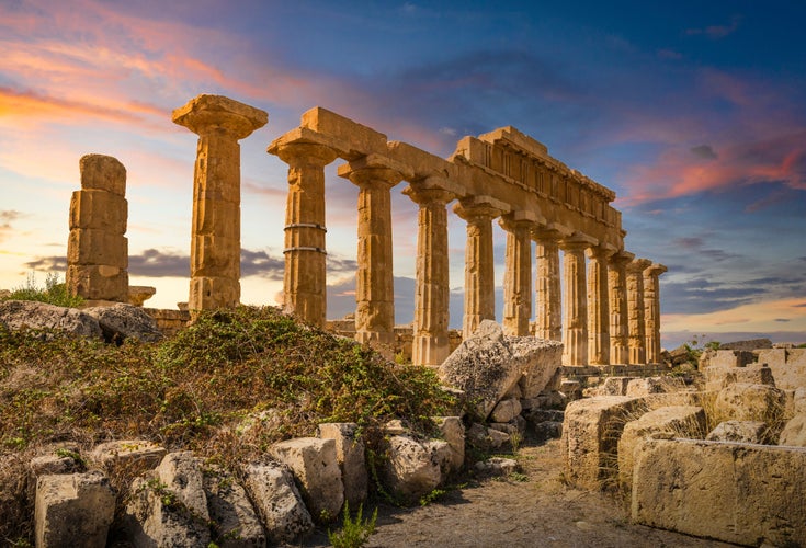 Photo of Selinunte temple, province of Trapani Sicily, Italy.