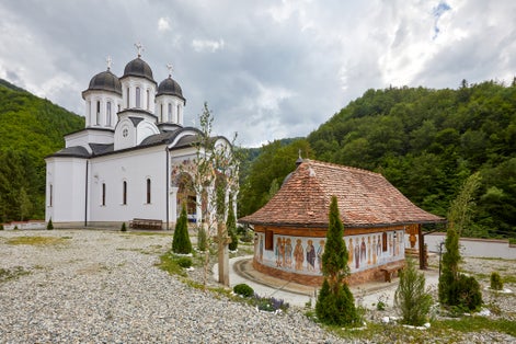 Photo of Monastery Turnu Rosu in Transylvania, Romania .