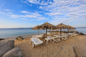 Photo of Ouranoupolis tower in Chalkidiki, Greece on a summer day.