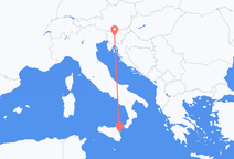 Ljubljana to Catania