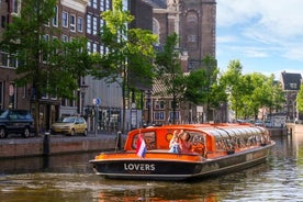 Cruzeiro de 1 hora pelo canal de Amsterdã, saindo da Estação central com ingressos para atrações opcionais