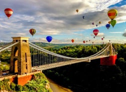 Photo of Clifton Suspension Bridge with Clifton and reflection, Bristol, United Kingdom.