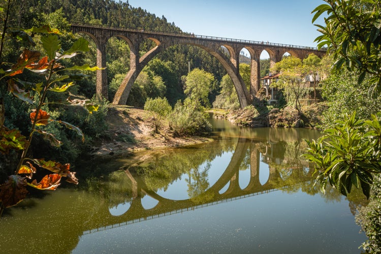 Old railway bridge in Poço de Santiago in Sever do Vouga, Aveiro, Portugal