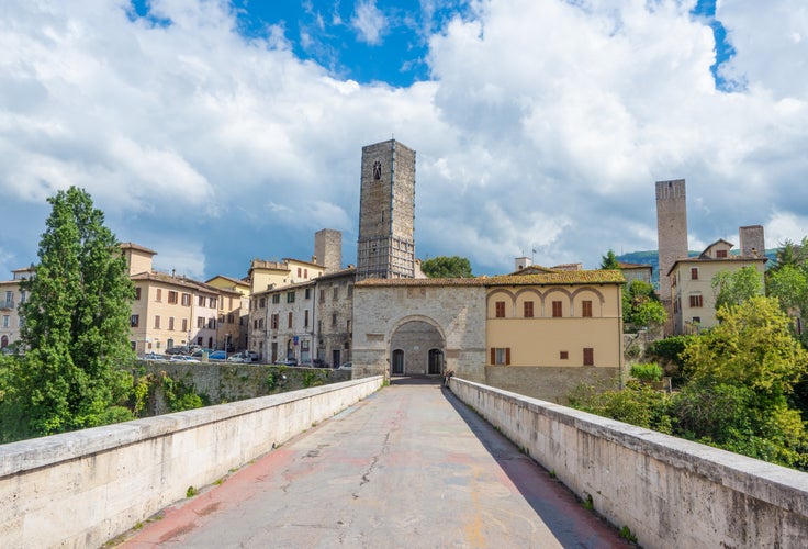 Photo of Ascoli Piceno The beautiful medieval and artistic city in Marche region, central Italy, Here a view of historical center.